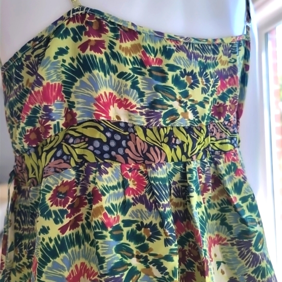 Johnny Was Strappy Silk Midi Dress Size S - Picture 7 of 8